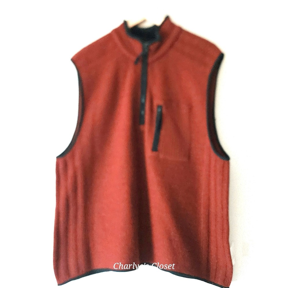 The Territory Ahead Lambswool Sweater Vest XL Fisherman Utility Hiking ZipPocket
